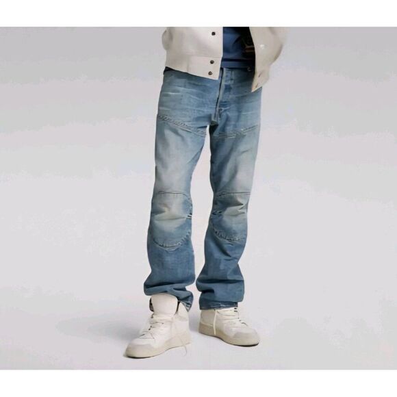 G-star Raw Elwood 5620 Blue 3D Denim Innovation Antique 96 Men's Jeans 32x32 - Picture 3 of 11